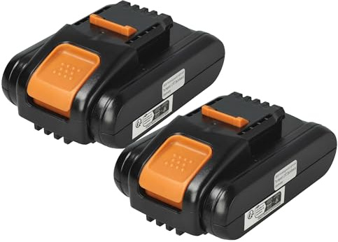 EXTENSILO 2X Akku kompatibel mit Worx WG160.1 | WG160.2, WG157E.9, WG160.3, WG160.4, WG157, WG157E Werkzeug (2500 mAh, Li-Ion, 20 V)