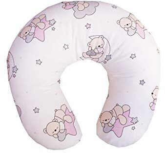 NEO MAMMA L'INIZIO DI UN AMORE CHE NON HA FINE. Cuscino Gravidanza e Allattamento Neonato (60x55cm) Completamente Sfoderabile e Lavabile, Anallergico e Antiacaro.