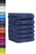 BaSaTex - 6er Pack Handtuch Set für Gäste - Handtücher mit Aufhängeschlaufe aus weicher Baumwolle in 30x50 cm - Gästetücher für die Händereinigung Öko-Tex Standard 100 Zertifiziert - Navy