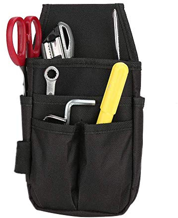 Elektriker Werkzeugtasche 600D Polyester Werkzeug Taillentasche Tasche Kleine Gürteltasche Werkzeugtasche mit verstellbarem Gürtel Mehrere Taschen Hardware-Werkzeugtasche