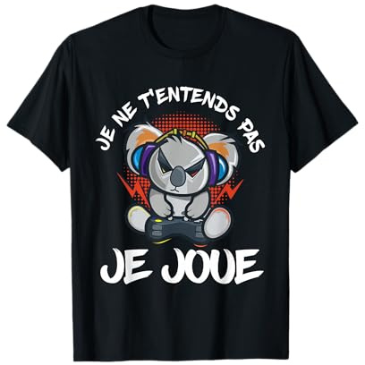 Koala T-Shirts Gamer Garçon Gamer Cadeaux Homme Gaming T-Shirt