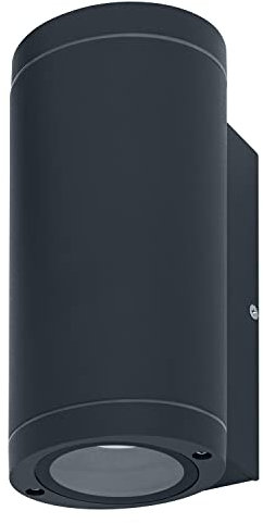 LEDVANCE LED Wandleuchte für 2x GU10 Leuchtmittel, Design Leuchte für Aussen, für 2-seitige indirekte Beleuchtung, aus hochwertigem Aluminium in dunkelgrau, ENDURA BEAM Wall UpDown GU10