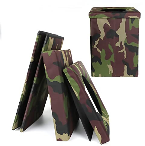 Faltbare Campingtoilette Camping Toilette Tragbare Camping Toiletten Reisetoilette WC Camping Outdoor Camping Mobile Faltbare Toilettenstuhl für Camping Reisen Wandern Ausflüge Stau,Tarnen,XL