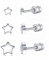 Hopply 3 Pairs Surgical Steel Stud Earrings Set for Women Girls,Hypoallergenic Multiple Tiny Ball Star Circle Simple Geometric Cartilage Helix Earrings Piercing Jewlry (3pairs,Silver,Star-3/4/5mm)