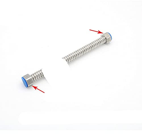 F1 * F 1 Edelstahl-Wellschlauch für Warmwasserbereiter Anschluss Sanitär Badezimmerrohr Warmwasserrohr LF16003-60CM