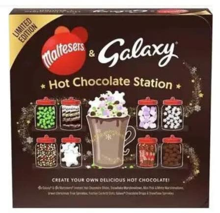 Galaxy Hot Chocolate Station For Kids & Adults - Christmas Hot Chocolate Gift Set With Marshmallows - Christmas Eve stocking Filler -