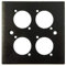 Frontplatte 4 x XLR SG schwarz | Zubehör Frontplattenanschlüsse, 1 x Menge – CP30500