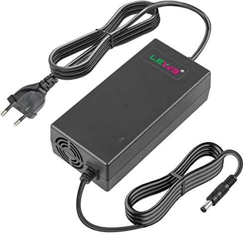 Labtec Chargeur vélo électrique 54,6V 48V 2 A, Chargeur pour Batteries Li-on 48 V 2 A 13S Scooter électrique, CC 5,5 mm x 2,1 mm