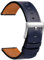 TStrap Leder Uhrenarmband 18mm - Weich Blau Quick Release Uhrenarmbänder Ersatz Schnellverschluss - Sport Uhrenarmband für Herren Damen - Smartwatches Armband Haspe Schließe - 19mm 20mm 21mm 22mm