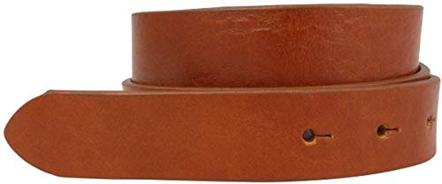 BELTINGER Wechselgürtel aus Vollrindleder ohne Schnalle 3 cm | Druckknopf-Gürtel für Damen Herren 30mm | Leder-Gürtel | Tabac 85cm