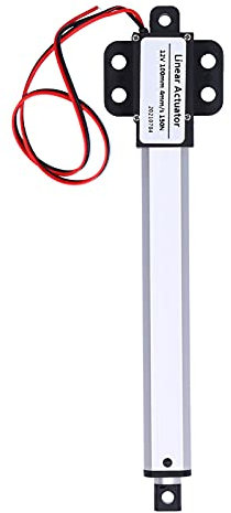 Attuatore Lineare, 100 Mm 12V Tensione di Ingresso Interruttore di Fine Corsa Interno a Basso Rumore Protezione Cortocircuito Mini Attuatore Lineare Elettrico (Corsa 100mm-4mm/s-150N)