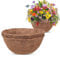 2PCS Hanging Basket Liner, Coco Fiber Liners for Hanging Baskets Plant Flower Growth, Indoor Outdoor Garden Porch Balcony Planter Wall Basket Liner Replacement (10 inch)