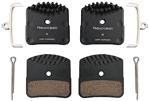2 Paar Scheibenbremsbeläge mit Kühlrippen, Keramik Fahrrad Bremsbeläge für Shimano DEORE XT M8000 / Saint M820 / ZEE M640 Series