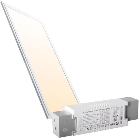B·LED BARCELONA LED - Panneau LED encastrable 120 x 30 cm - réglable - 44 W - UGR19 - Blanc neutre