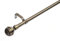 Lister Cartwright 19 mm Extendable Metal Curtain Poles, Antique Brass (Ribbed Ball Finials, 120-210 cm)