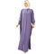 Muslimisches Kleid f?r Damen, Abaya Muslim Damen, Gebetskleidung f?r Frauen Kaftan Naher Osten Dubai T?rkei Arabische Islamische Kleidung Einteiliges Langarm Maxikleid Ramadan Party Robe Violett