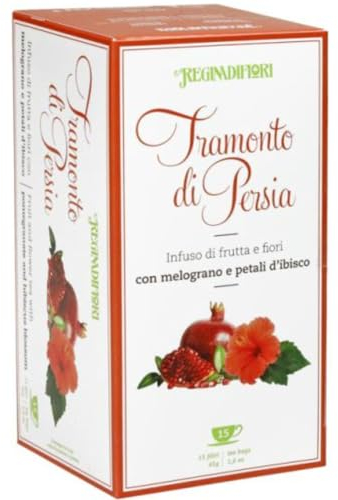 Regina di Fiori - Tramonto di Persia. Infuso con Melograno e Petali d'Ibisco. 15 Filtri da 3g