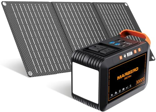 MARBERO Portable Power Station 88 Wh/24000 mAh Solar Generator Battery with AC/Car Cigarette Lighter/USB Output, Mobile Power Generator for Travel/Camping/Outdoors/Emergency