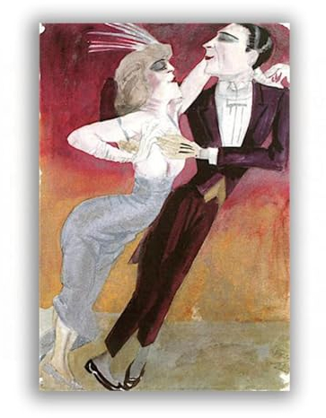 TNGHHSGA „Ladies and Gentlemen“ von Otto Dix Berühmte Gemälde Druck auf Leinwand Reproduktionen von Ölgemälden Klassizismus-Wandkunst Wohnzimmer 70 x 105 cm rahmenlos