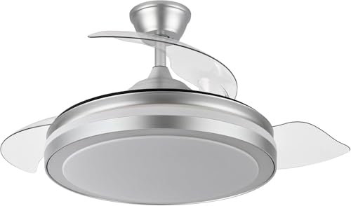 Eden pulse Ventilador DC 72W con 6120 lm, luz de 3000-4000-6000K, control remoto, temporizador y memoria, ideal para climatización y confort en el hogar.