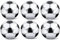 6 PCS Inflatable Football, Beach Ball, blow Up football, Beach Football Pool Inflatables for Kids Inflatable Beach Ball Blow Up Beach Ball for Summer Beach Swimming Pool Sports Game Party Supplies