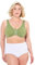 Ulla Popken Damen große Größen Übergrößen Plus Size Bustier, Still-BH, Vorderverschluss, Cup C/D - E/F moosgrün 110D 689668427-110D