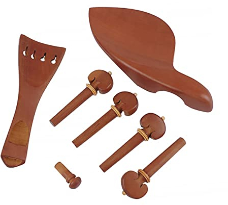 CORHAD Violinen-set 7-teilig Kinnhalter Aus Holz Stimmwirbel Saitenhalter Saitenhalter Endstift Für Geigenliebhaber