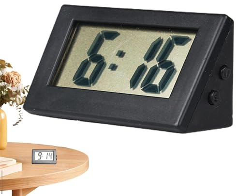 Huayeex Kleine Uhren für den Schreibtisch – Timer Uhr für Schreibtischzubehör – Digitale kleine Uhr, tragbare Desktop-Ornament, elektrische Uhren für Klassenzimmerbedarf, batteriebetrieben
