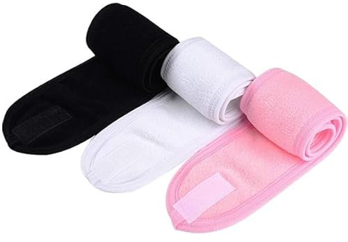 KULIA® Spa Lot de 6 bandeaux pour le visage, le maquillage, les soins de la peau des femmes, accessoires pour cheveux, bandeaux doux pour cheveux, lot de 10 bandeaux multicolores, serviette réglable