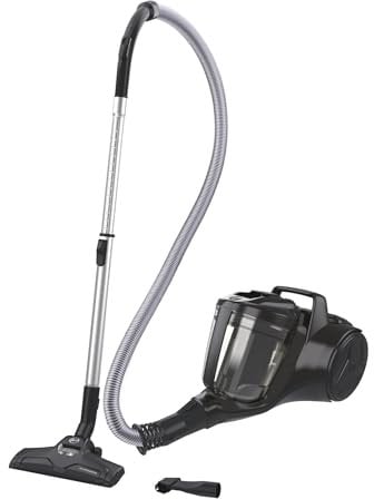 Hoover HP1 Powerful Cylinder Vacuum Cleaner - Bagless, Small, Lightweight, Corded with Washable EPA Filter, Large 2L Bin Capacity, Onboard Accessories, 7.5m Working Radius, 700w [HP105HM]