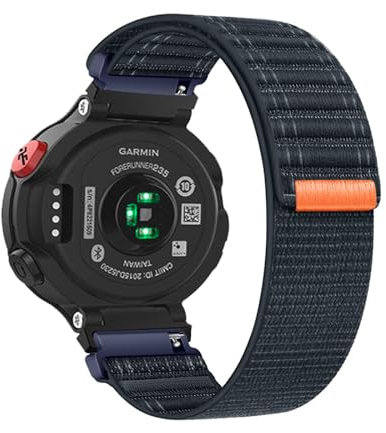 Nylon Armbänder für Garmin Forerunner 235/230/220/620/630/735XT Armband, Atmungsaktiv Stoff Verstellbares Sportarmband für Herren Damen Ersatzarmband mit Garmin Forerunner 235 Uhrenarmband (E,M)
