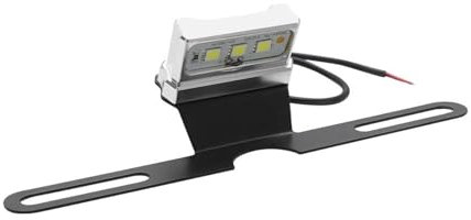 Adjustable Motorcycle License Late Bracket Holder Bracket Support With Tail Light Universal Motorcycle Rear License Plate For Kawasaki For Suzuki Motorcycle License Plate Frame(Silver)