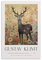 GustavKlimt Wandkunst-Poster mit Hirsch, Vintage-Blumenmuster, für Zimmer, ästhetische Leinwand, Badezimmerkunst, Wanddekoration, Fotodrucke, 30 x 45 cm