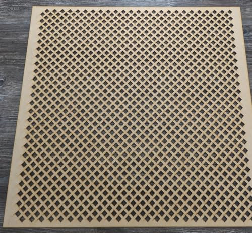 Grille décorative pour radiateur - Panneau MDF perforé de 3 mm d'épaisseur - Dimensions : 620 x 600 mm - Motif D5