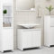 Homvdxl Modern Under Sink Bathroom Cabinet, 2 Doors Free Standing Sink Storage Unit for Washbasins without Pedestal 60x33x61 cm, White High Gloss