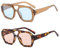 YAMEIZE Gafas de Sol Hexagonales Clásicas - UV400 - Retro Double Bridge Pilot - Unisex Adultos