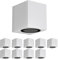 ledscom.de 10 Stück Wandleuchte ALSE für außen, IP54, Downlight, weiß matt, eckig, 1x GU10 max. 35W