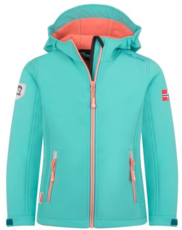 Trollkids Girls Trollfjord Jacket 98, Aqua Haze