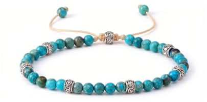 Svadia Island Vibe Boho-Armband mit Natursteinperlen für Damen & Herren | Handgefertigt, Verstellbar, Surferarmband im Küstenstil, Sommer Schmuck Geschenk