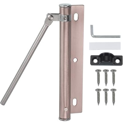 PATIKIL Ferme-porte à ressort de 14 cm, butée de porte à ressort avec vitesse de fermeture réglable pour porte à charnière de maison, patine rouge