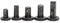 Rivets à Percussion en Fer M6m8, Rivets à Tête Plate Couleur Fer, Rivets Pleins, M6 * 30mm * 1kg
