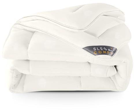 SLEEP COMFY 100% Australische Schurwolle Bettdecke 135x200, Allergikerfreundliche & Temperaturausgleichende Woll­Steppdecke, Oeko-TEX Zertifiziert