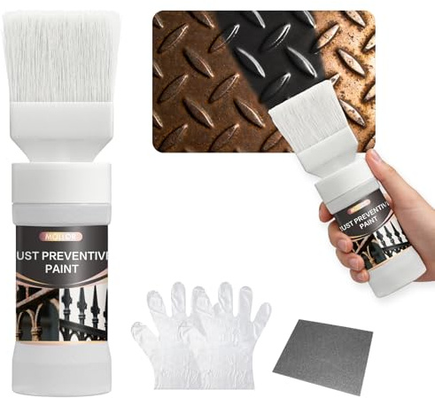 Mollor 2-in-1 Rostumwandler & Metall Grundierung, 150g Schwarz Rostschutz Farbe für Metall, Ultra Auto Rostentferner & Versiegelung, Langlebige Rostschutzbeschichtung - Rost Reparatur Set
