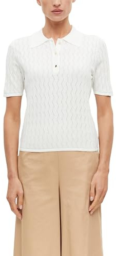s.Oliver Feinstrick-Poloshirt mit Ajourmuster