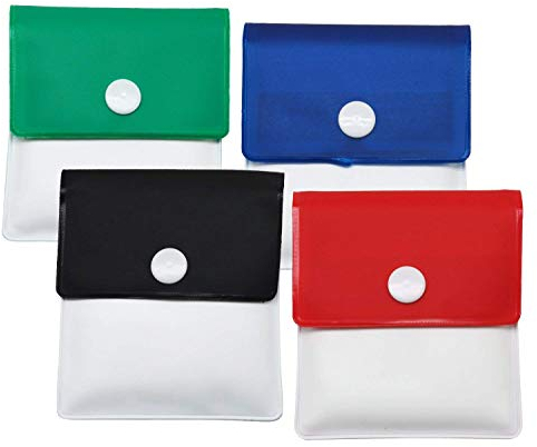 Meta-U Pocket Astray Pouch- Fireproof PVC-Odor free-Portable Compact- Assorted Color- pack of 4