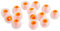 Xcessor (L 7 Pairs (14 Pieces) of Silicone Replacement In Ear Earphone Large Size Earbuds. Replacement Ear Tips for Popular In-Ear Headphones. Transparent/Orange