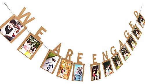 Losuya Wir sind Engaged Foto Banner Rahmen Bunting Hochzeit Bridal Party hängende Dekoration