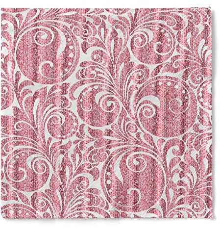 Mank Tissue-Servietten 33x33 cm | Premium Einweg-Serviette | saugstark | perfekt für Feste | Ornamentik | 100 Stück | Jordan (Bordeaux)