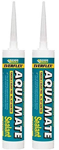 4 x Everbuild Aqua Mate Aquarium Silicone Sealant Clear Aquamate Fish Tank