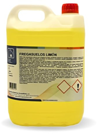 IQG Fregasuelos 5L Limpiador de Suelos Perfumado y Concentrado con pH Neutro para Mármol, Terrazo, Cerámico, Parket (Limón)